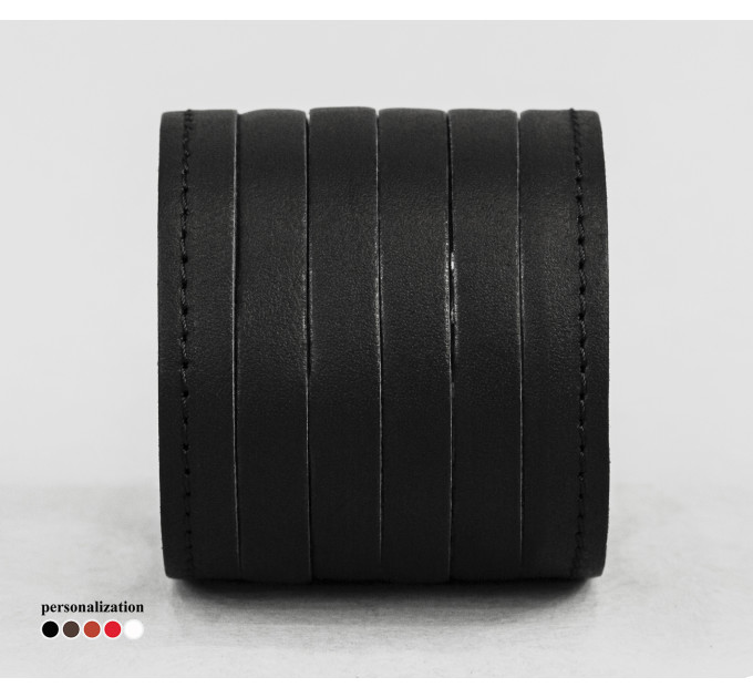 Широкий шкіряний браслет, код 4640ст