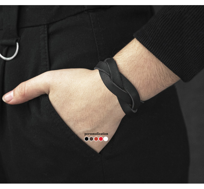 Шкіряний браслет, код 4641