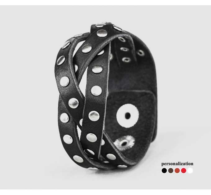 Шкіряний браслет, код 4643