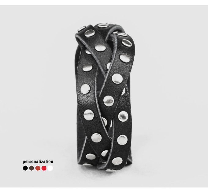 Шкіряний браслет, код 4643