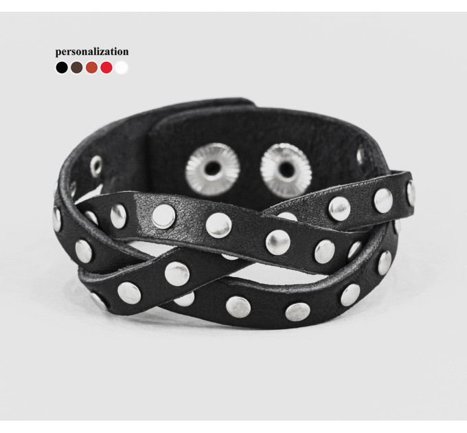 Шкіряний браслет, код 4643