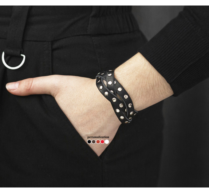 Шкіряний браслет, код 4643