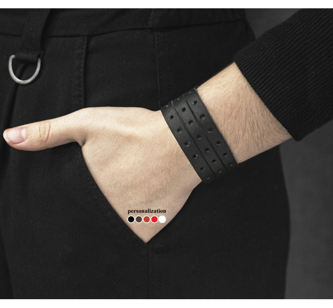 Шкіряний браслет, код 4646