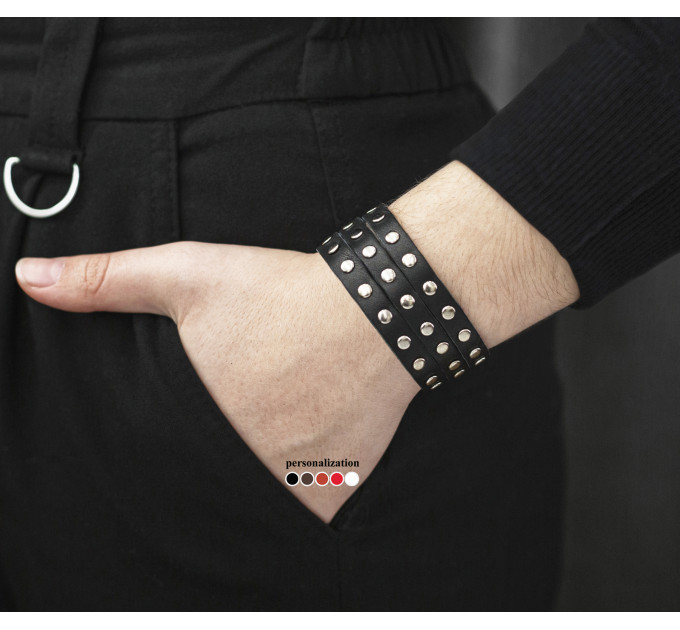 Шкіряний браслет, код 4647