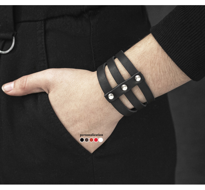 Шкіряний браслет, код 4648