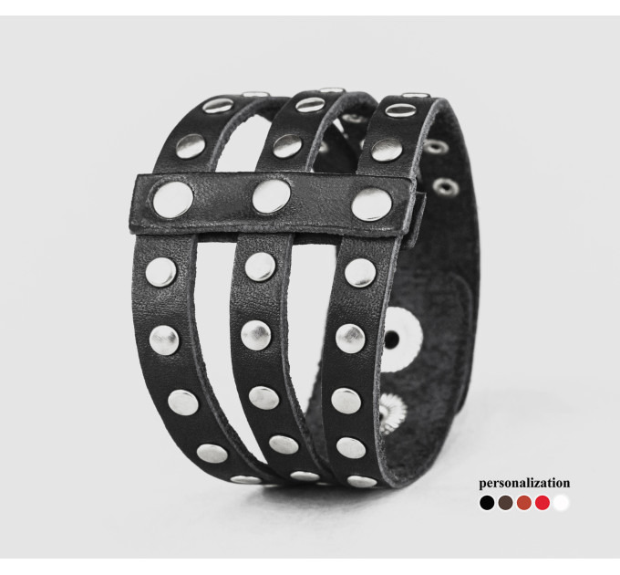 Шкіряний браслет, код 4649