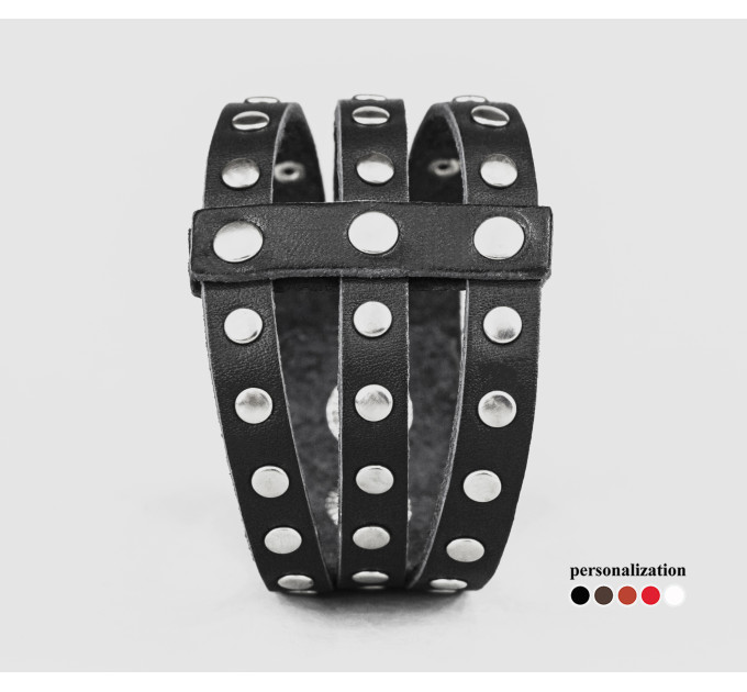 Шкіряний браслет, код 4649