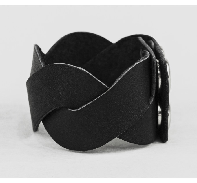 Широкий шкіряний браслет, код 4668