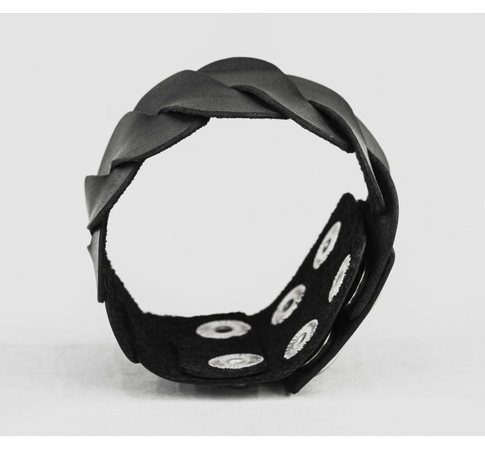 Широкий шкіряний браслет, код 4670