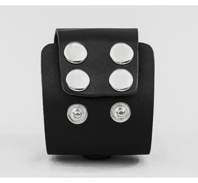 Широкий шкіряний браслет, код 4855