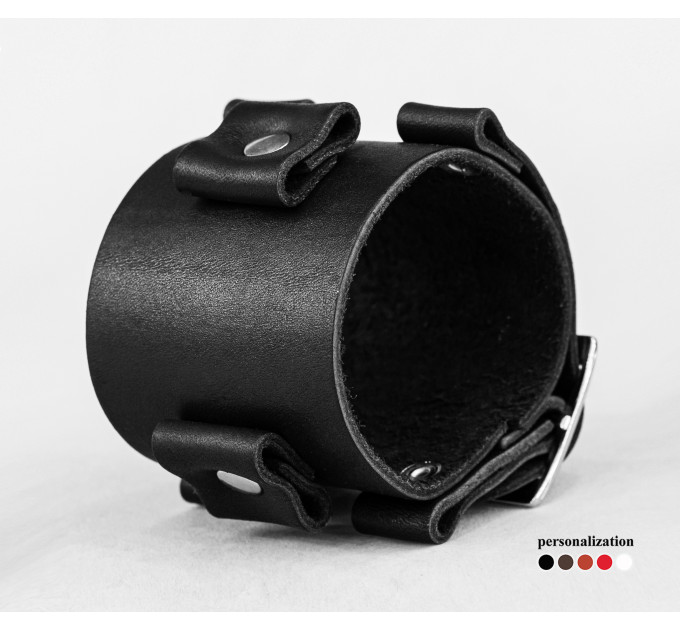 Широкий шкіряний браслет, 6000