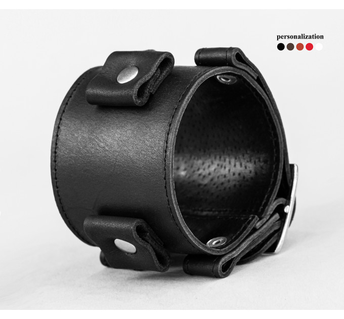 Широкий шкіряний браслет, 6000ст