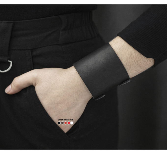 Широкий шкіряний браслет, 6200