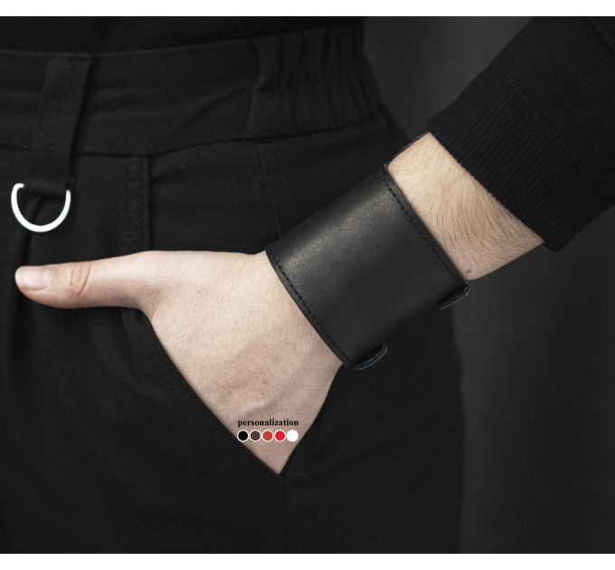 Широкий шкіряний браслет, 6200ст