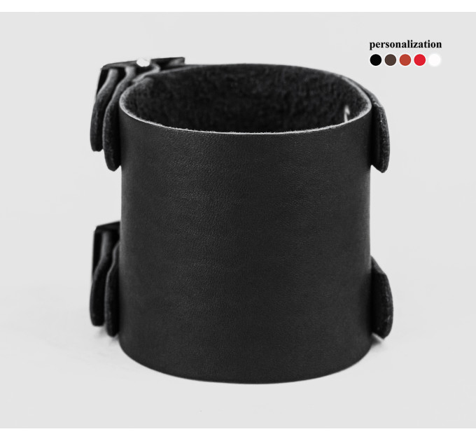 Широкий шкіряний браслет, 6205