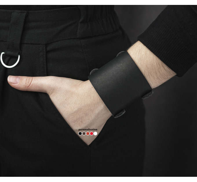 Широкий шкіряний браслет, 6205