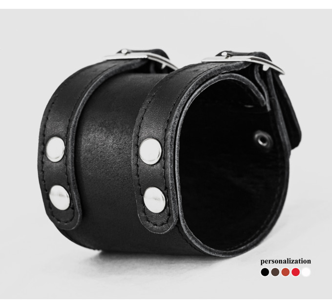 Широкий шкіряний браслет, 6205