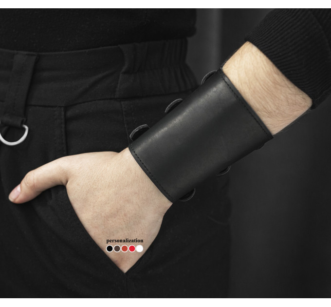 Широкий шкіряний браслет, 6600ст