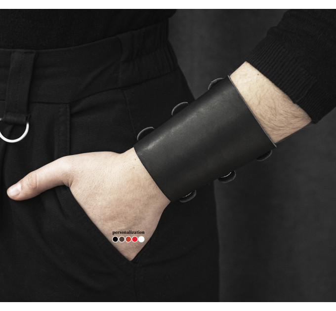 Широкий шкіряний браслет, 6605