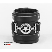 Широкий шкіряний браслет, 6709