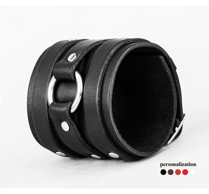 Широкий шкіряний браслет, 6711