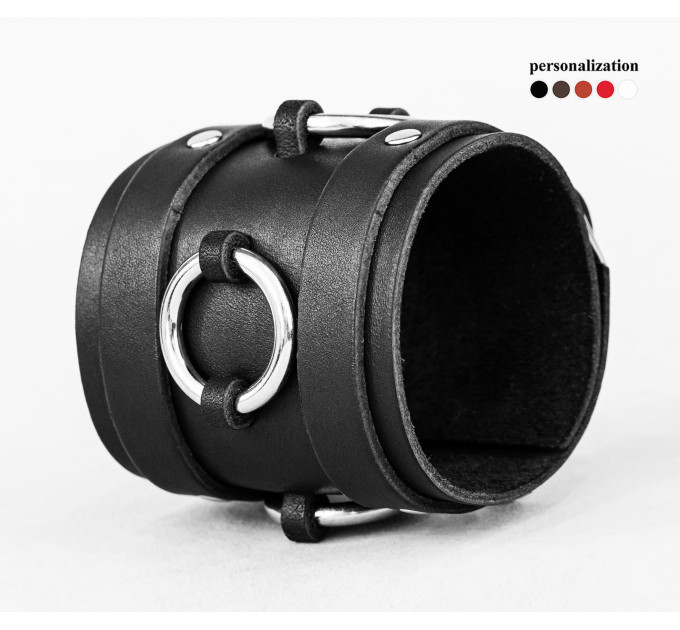 Широкий шкіряний браслет, 6712