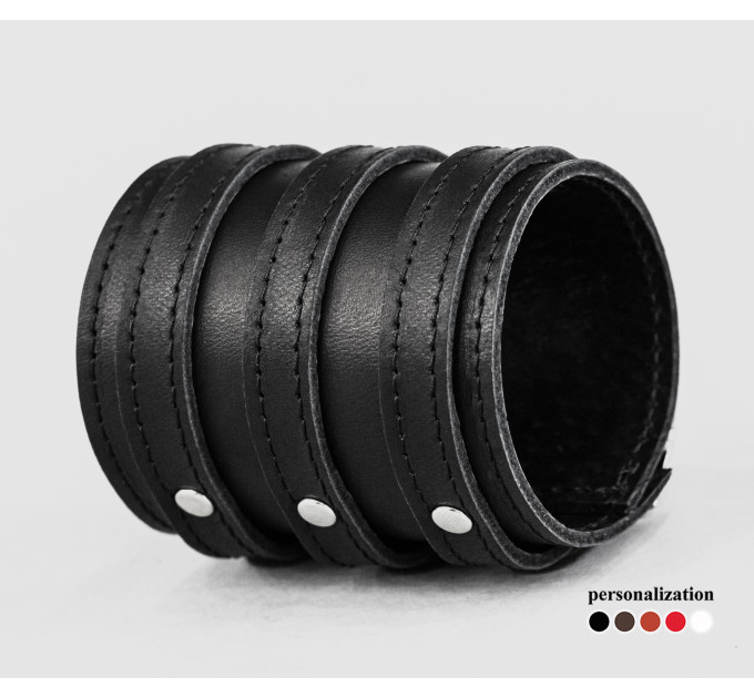 Широкий шкіряний браслет, 6715ст