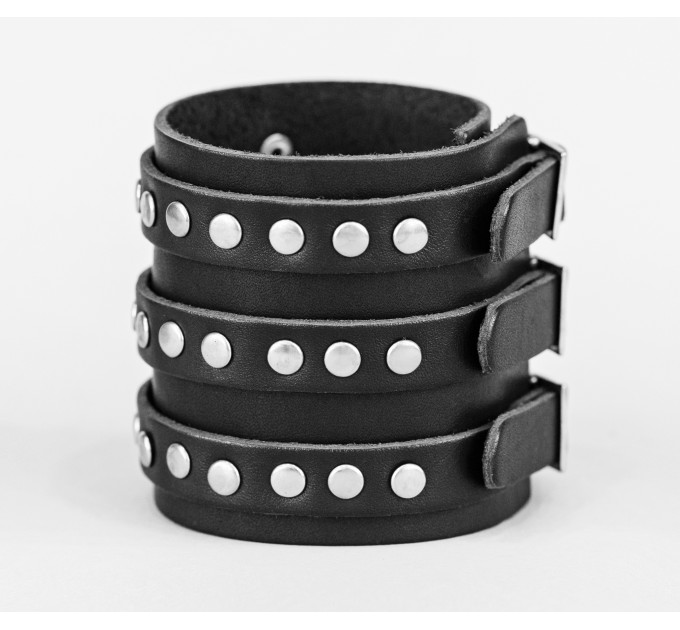 Широкий шкіряний браслет, 6718