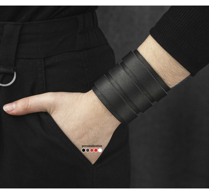 Широкий шкіряний браслет, 6800