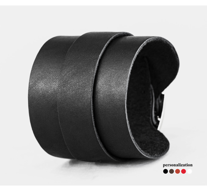 Широкий шкіряний браслет, 8010