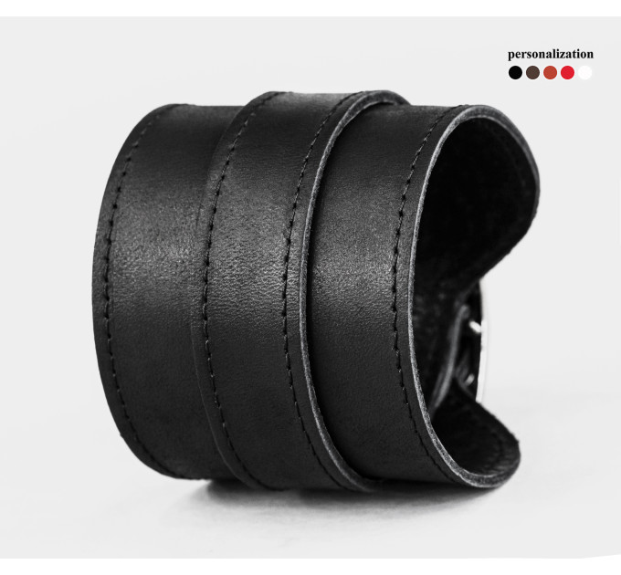 Широкий шкіряний браслет, 8010ст