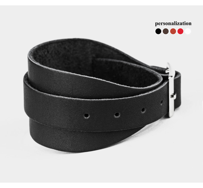 Широкий шкіряний браслет, 8020