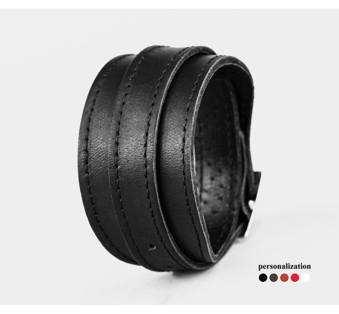 Широкий шкіряний браслет, 8020ст