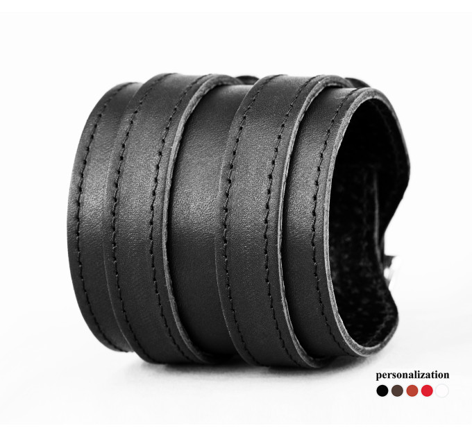 Широкий шкіряний браслет, 8030ст