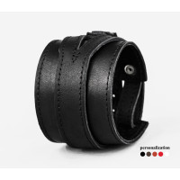 Широкий шкіряний браслет, 8040ст