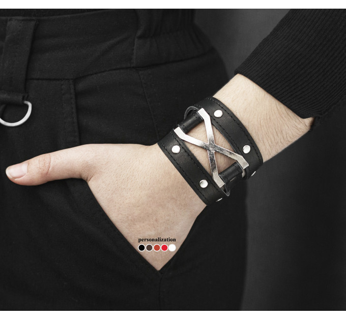 Шкіряний браслет, 8073ст