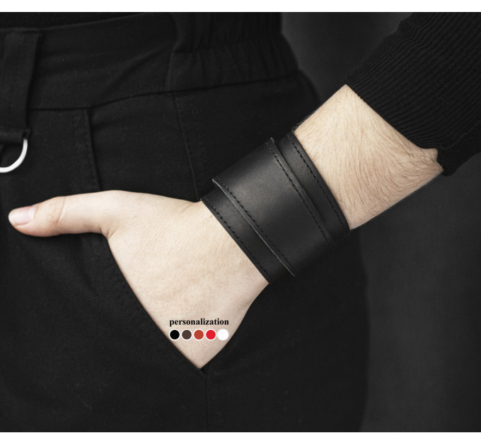 Широкий шкіряний браслет, 8200ст